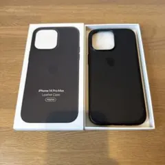 iPhone 14 Pro Max Leather Case ブラック