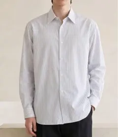 AURALE COTTON SILK STRIPE SHIRTのサムネイル