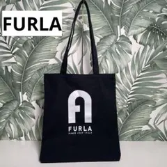 FURLA トートバッグ ブラック キャンバス地