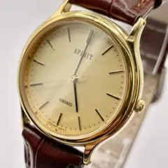 新品電池 美品 SEIKO SPIRIT ゴールド 腕時計 セイコー メンズ