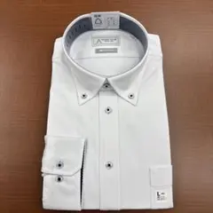 【未使用】メンズL(41-86)ノーアイロン長袖 ホワイトシャツ