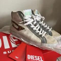 DIESEL レディース ミドルカット レザー スニーカー24cmのサムネイル