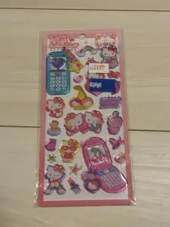 正規品 ハローキティ 平成はっぴーフォン シール 立体シール サンリオ キティ