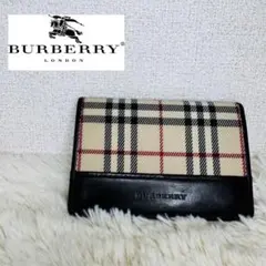 BURBERRY LONDON カードケース 名刺入れ ノバチェック レザー 茶