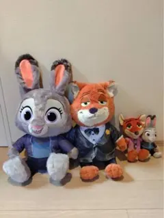 わ*ん様 ズートピア2 ぬいぐるみ　3点セット　ニック　ジュディ　プライズ　新品