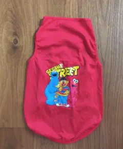 セサミストリート 赤 犬服 タンクトップ
