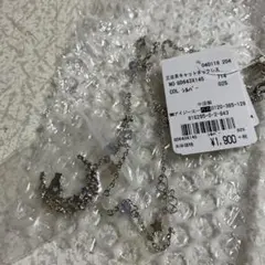 axes femme 三日月キャットネックレス　シルバー　猫　月　星　スター