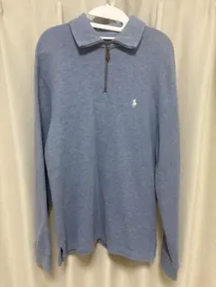 POLO RALPH LAUREN ハーフジップニットブルー
