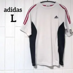 【最終価格】　adidas Lサイズ ホワイトネイビー　Tシャツ　サッカー