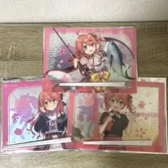 スシロー　さくらみこ　コラボ限定　ランチョンマット　箸付き　全3種　コンプリート