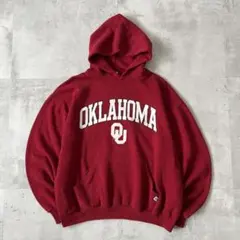 USA古着　ラッセルアスレチック　プルオーバー パーカー　オクラホマ　カレッジ