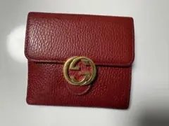 GUCCI 二つ折り財布 レッド インターロッキングGのサムネイル