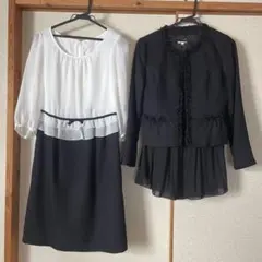 persodea セレモニースーツ 3点セット サイズ9号　ブラック&ホワイト