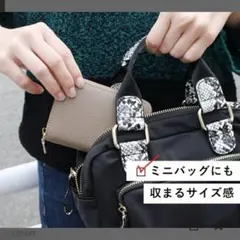 【新品未使用✨】 スタイルオンバッグ 本革 コンパクト 財布 グレーベージュ