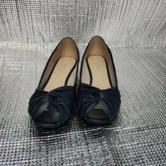 REGAL ネイビー オープントゥシューズ