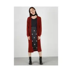 moussy ロングスリットカーディガン