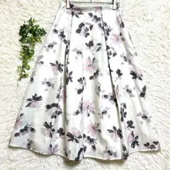 【美品】MISCH MASCH ぼかし花柄フレアスカート S 春夏