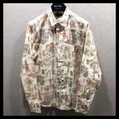 【美品】ポールスミス 長袖シャツ Lサイズ 総柄 マルチカラー