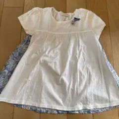 美品　sense of wonder 花柄切替 半袖Tシャツのサムネイル