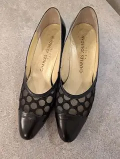 CHARLES JOURDAN ドットメッシュ パンプス