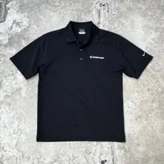 NIKEGOLF ゴルフポロシャツ DRI-FIT企業ロゴ ブラック