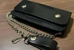 【本革】トラッカーウォレット 日本製 ウォレットチェーン付属