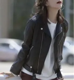 新品タグ付　ジャーナルスタンダード　シープレザーライダースジャケット　本革　黒