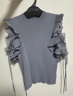 snidel フリル ニットトップス