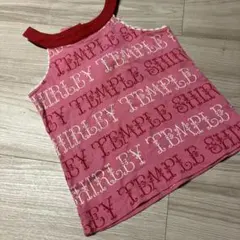 Shirley Temple ロゴ柄 タンクトップ ピンク　130 美品のサムネイル