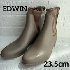 EDWIN レインブーツ レディース M サイドジップ 防水 ショートブーツ雨靴のサムネイル