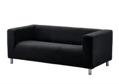 IKEA イケア KLIPPAN クリッパン ソファ レザー 黒 - メルカリ