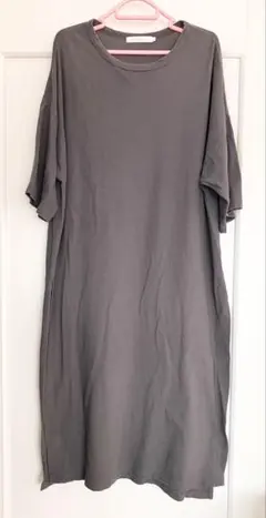 AMERICAN HOLIC ロングワンピース 半袖 チャコールグレー　M