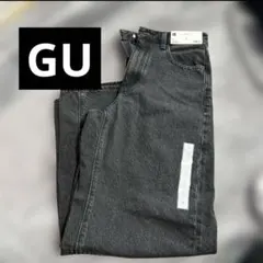 GU バレルレッグジーンズ ブラック S