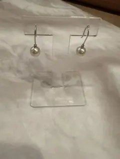 パール フックピアス プラチナ