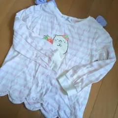 すみっコぐらし 長袖カットソー ピンク/白
