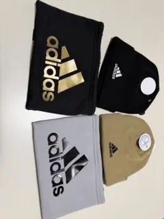 adidas ニット帽・ネックウォーマー4点セット