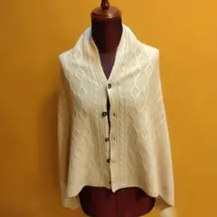 ニットストール　春先にも♥多様使い　ライトベージュ　カシミア　ふわふわ　柔らか