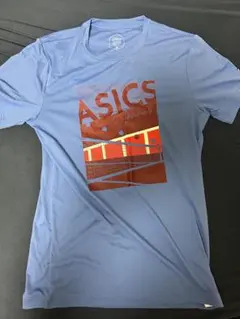 ASICS テニス Tシャツ Sサイズ 青 超美品 海外サイズ