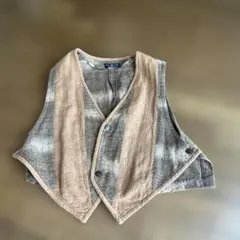 美品USA製ChambrayVestシャンブレーベストMエンジニアードガーメンツ