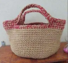 《186》ハンドメイド麻紐バッグ