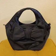 kate spade リボン付き 黒 ハンドバッグのサムネイル