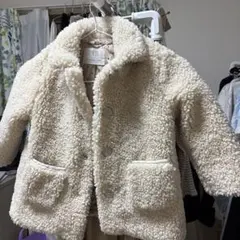 ZARAボア素材 クリーム色 コート