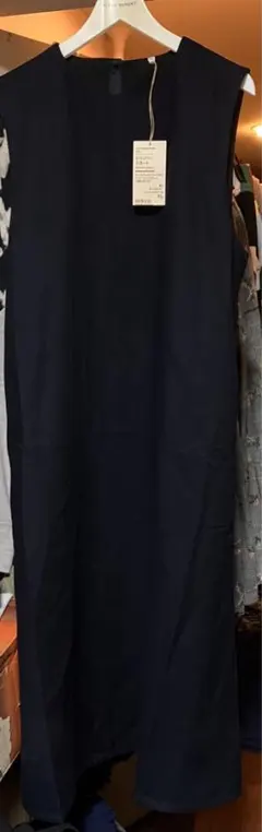 無印良品　起毛ジャンパースカート(ダークネイビー) XL