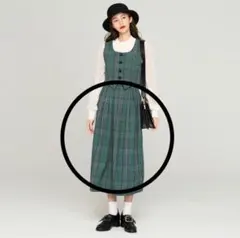 【トゥエンティーズ】チェック スカート グリーン L