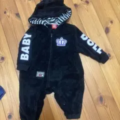 BABYDOLL モコモコ　ロンパース 黒 フリーサイズ