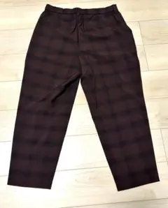 ジーユー　イージーアンクルパンツ Lサイズ チェック柄