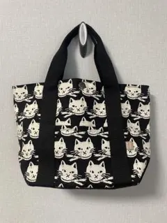 猫プリント キャンバストートバッグ