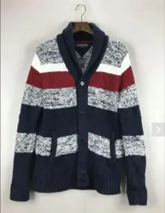 TOMMY HILFIGER ストライプカーディガン Lサイズ即購入⭕