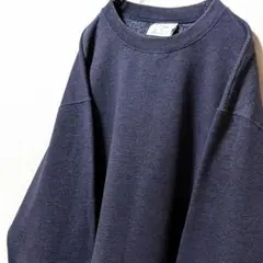 チャンピオン 無地 スウェットトレーナー ネイビー 紺色 L 古着