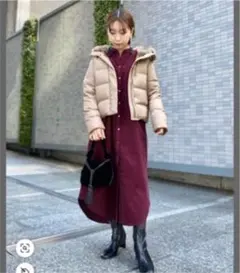 アーバンリサーチ　コーデュロイワンピース　レッド